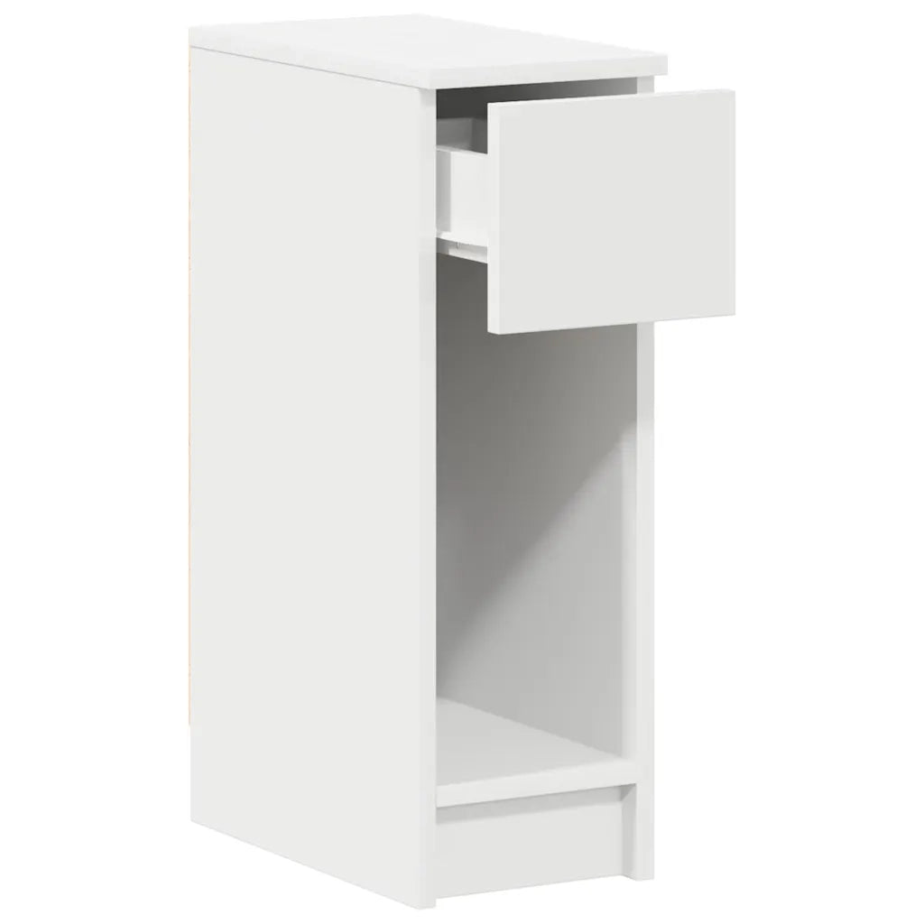 Set di 2 Comodini | Armadio da Notte | Mobiletto da notte con Cassetto Bianco 20x36x60 cm