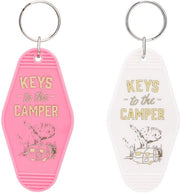 Accessori per camper - Hanger per chiavi 2 pezzi - Hanger per chiavi per camper - Chiavi per camper - Accessori per hanger per chiavi - Hanger per chiavi per donna/uomo - Materiale: Kunststof/Zinklegering - Lunghezza della catena per chiavi