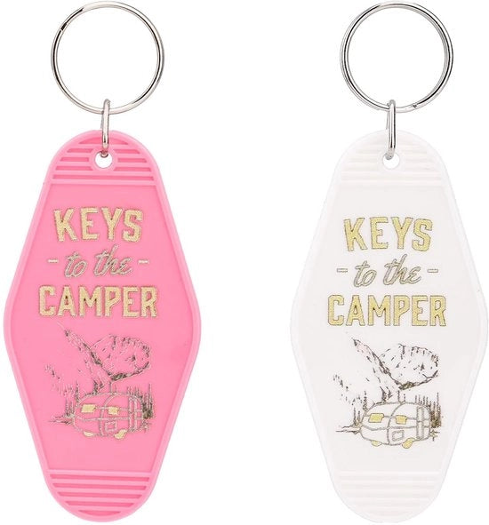 Accessori per camper - Hanger per chiavi 2 pezzi - Hanger per chiavi per camper - Chiavi per camper - Accessori per hanger per chiavi - Hanger per chiavi per donna/uomo - Materiale: Kunststof/Zinklegering - Lunghezza della catena per chiavi