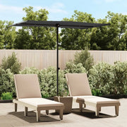 Ombrellone da Giardino-Ombrello da Balcone con Palo in Alluminio 2x1,5 m Nero