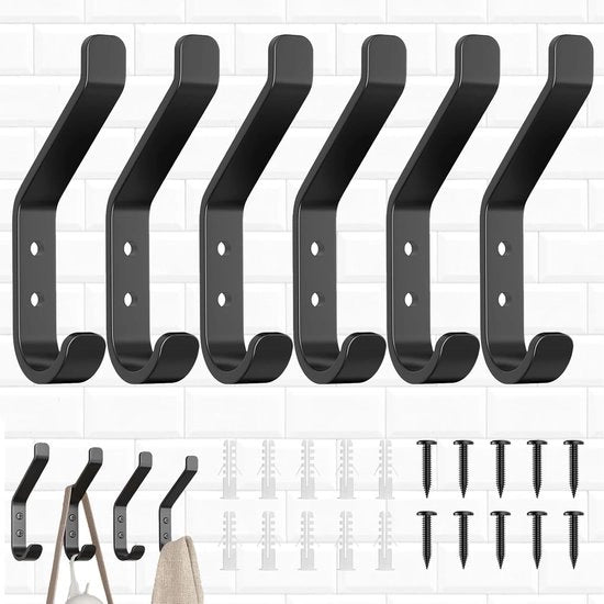 Supporto per tende con doppia gancetta - duraturo e stile - set da 6 pezzi