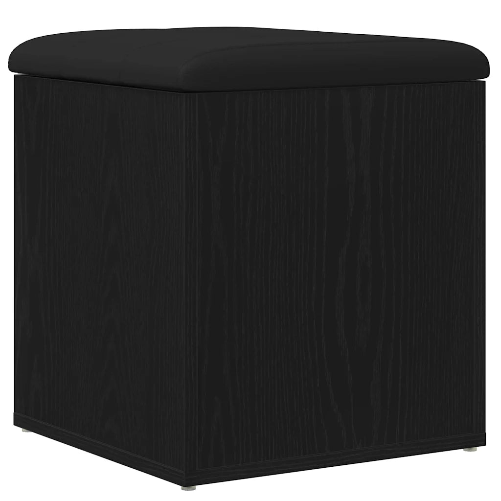Panchina con contenitore Rovere Nero 42 x 42 x 45 cm 862982