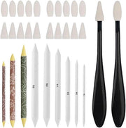 Set di 31 strumenti per disegno e miscelazione di strisce e tortiglie - strumenti per la disegno DIY