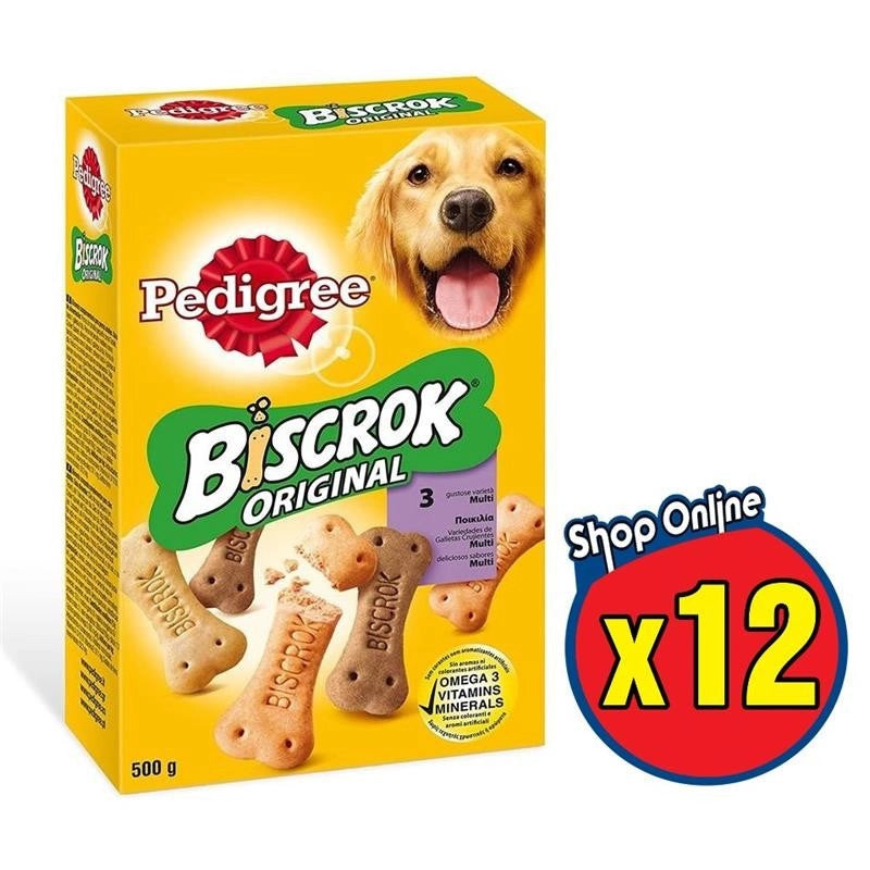 12 PEDIGREE BISCROK ORIGINAL SNACK BISCOTTI PER CANE 6 GR