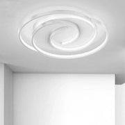 Trade Shop - Plafoniera Led 45w Cerchio Spirale Vortice Bianco Lampadario Soffitto Luce 6500k 70609 -