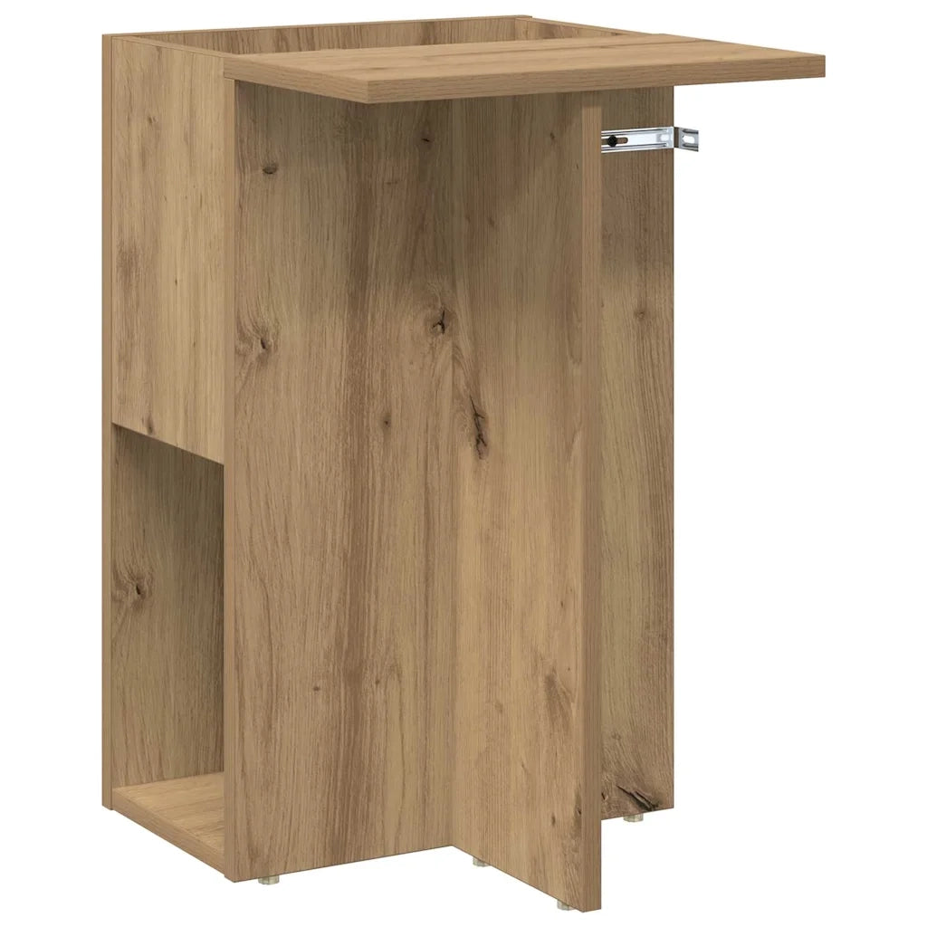 Tavolino | Tavolo laterale Rovere artigianale 35 x 40 x 55 cm Legno multistrato