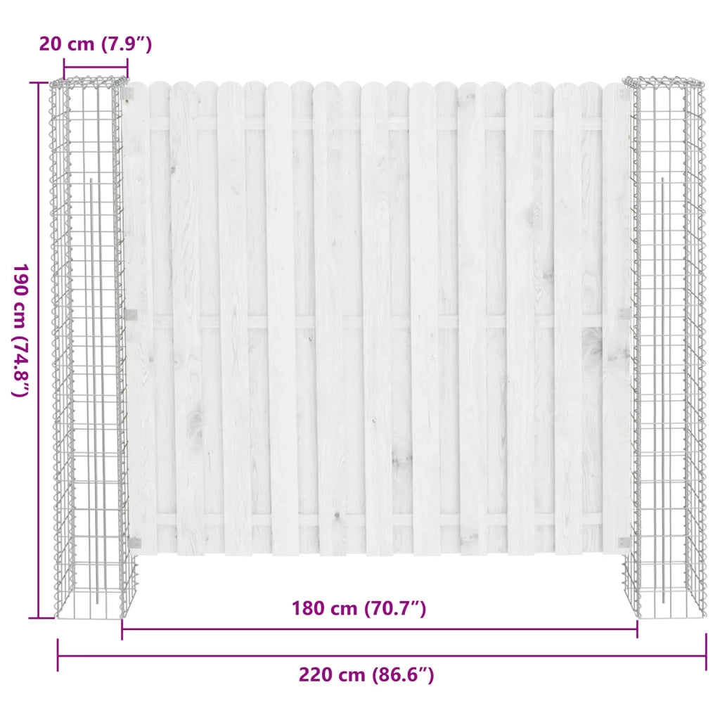 Palo della recinzione 2 pz 20 x 20 x 190 cm Metallo Argento 143605