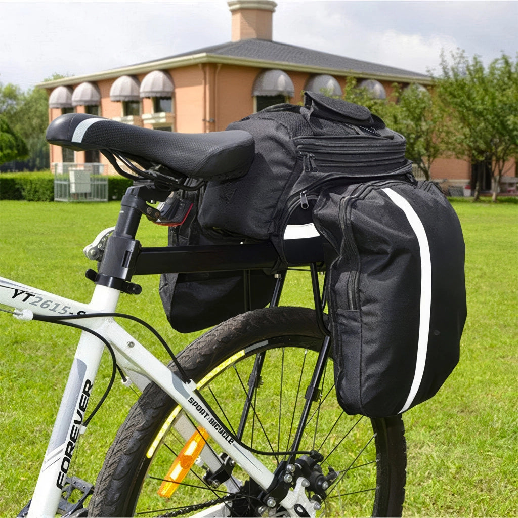 Hauler - Portapacchi Posteriore per Bici MTB da Reggisella Rack Universale con Catarifrangente in Metallo Nero