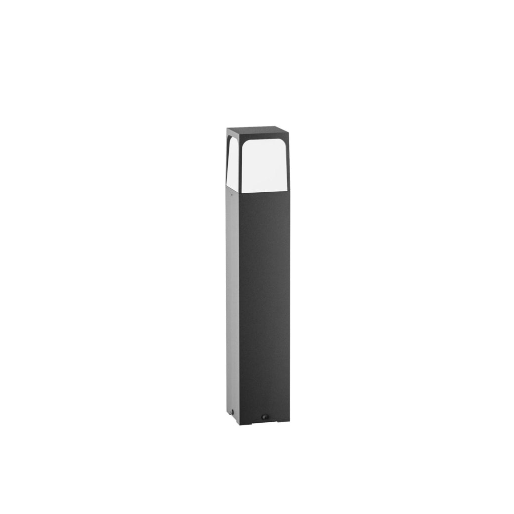 Paletto GES2032 in alluminio antracite, attacco E27 max 18W, IP44, luce per esterni diffusa, design moderno - Gealuce