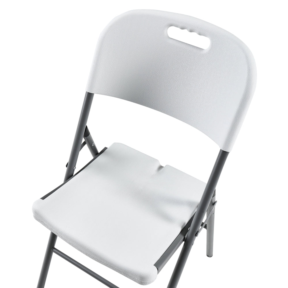 Set di 2 sedie da giardino in materiale sintetico bianco per esterni senza braccioli Stile moderno
