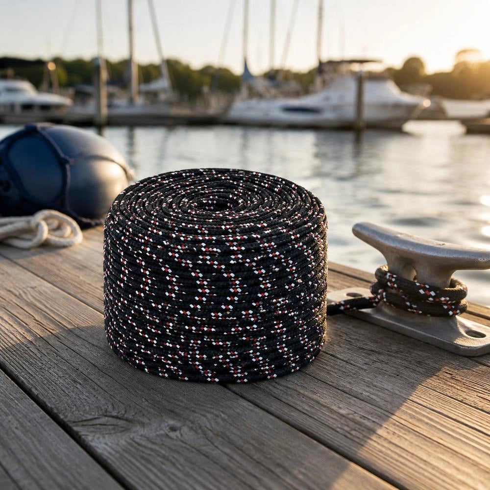 Boat Rope, Black, 8 Mm, 50 M, Polypropylene
