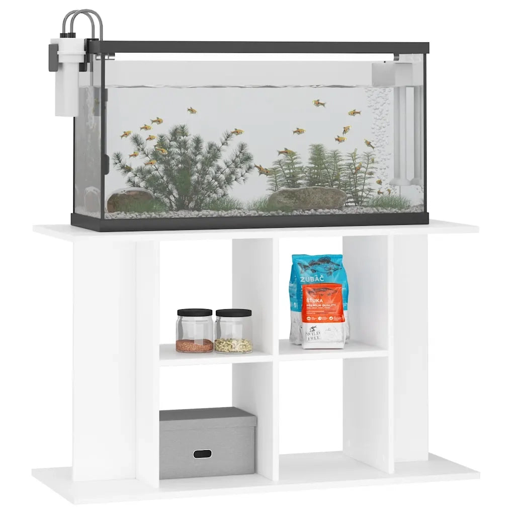 Supporto per Acquario 100x40x60 cm in Legno Multistrato Bianco 833583