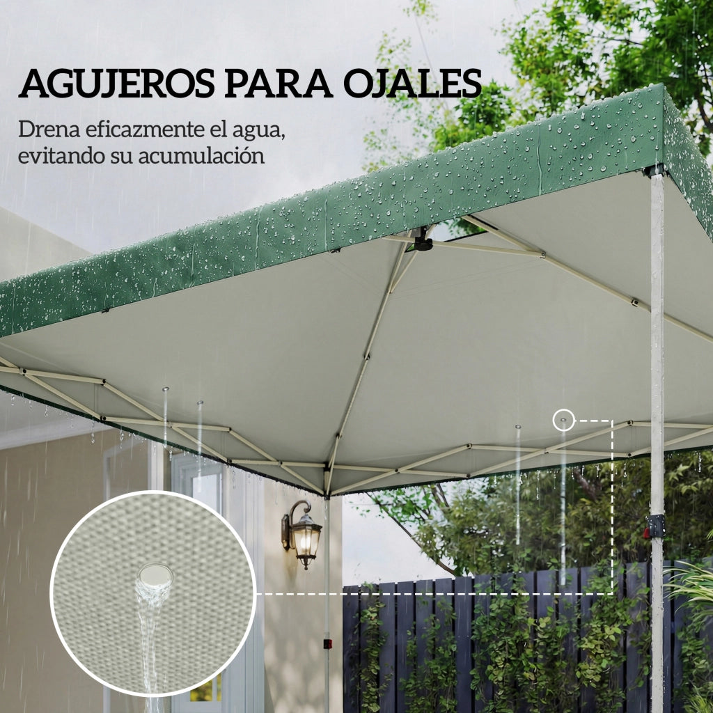 Tenda da sole per pergola 3x3 m ¨C zephmum ¨C verde tessuto Oxford 210D UV 50+