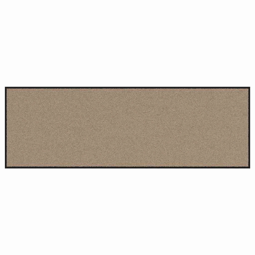 Zerbino d'ingresso moderno rettangolare 60 x 180 cm con base antiscivolo design accogliente in poliammide beige 02_0057985