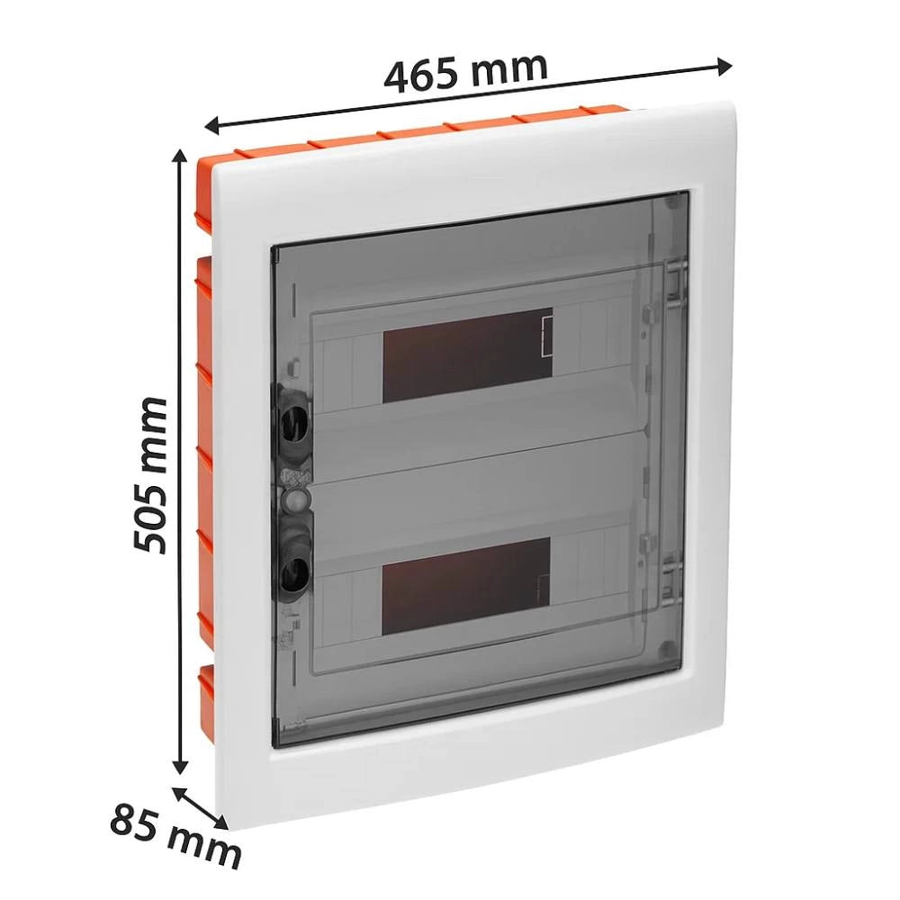 Gewiss centralini da incasso serie 40 cdi con porta fumé trasparente ip40 *** numero posti 36 moduli, confezione 1