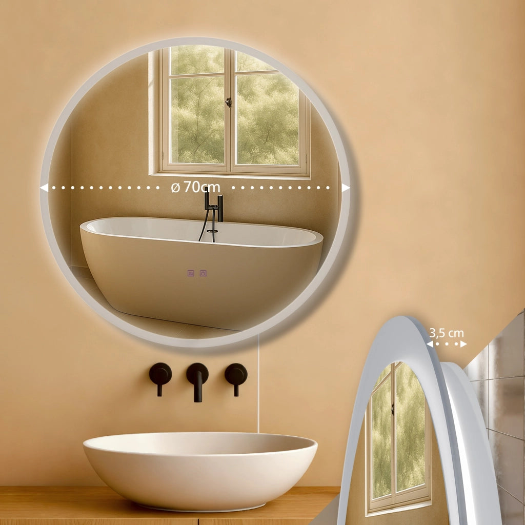 Specchio da bagno Laconia 70 senza Bluetooth