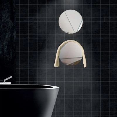 Scaldasalviette elettrico Miros O a specchio 31,5 cm argento 70W