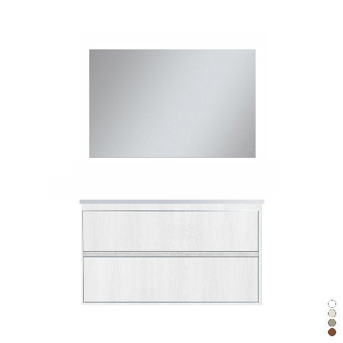 Composizione mobile bagno 100 cm ELEGANCE Bianco Opaco