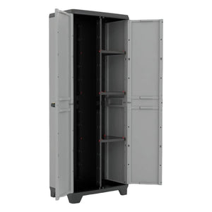Armadio Keter Stilo portascope in resina per esterno grigio 68x39xh173 Cm