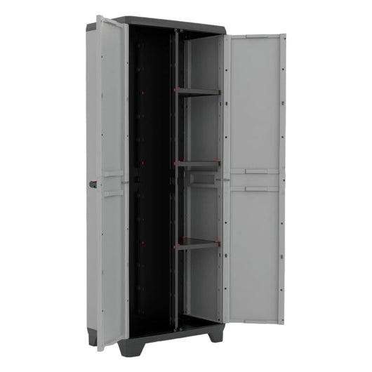 Armadio Keter Stilo portascope in resina per esterno grigio 68x39xh173 Cm