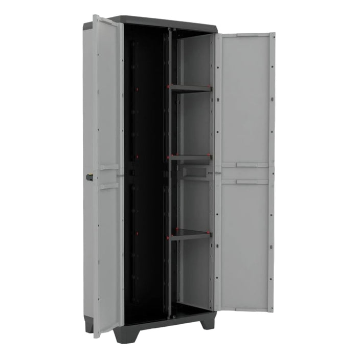 Armadio Keter Stilo portascope in resina per esterno grigio 68x39xh173 Cm