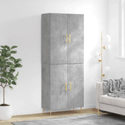 Credenza Grigio Cemento 69,5x34x180 cm in Legno Multistrato 3195671