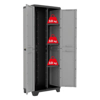 Armadio Keter Stilo portascope in resina per esterno grigio 68x39xh173 Cm