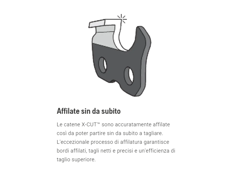 Catena Husqvarna X-Cutacirc;cent; S93G 3/8acirc; mini 1.3mm per arboricoltura fino a 56 maglie - 45E