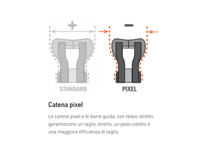 Catena Husqvarna X-Cutacirc;cent; SP33G .325 PIXEL 1,3 mm uso professionale 64 a 72 maglie - 66E