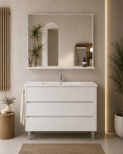 Mobile bagno con lavabo ORIGENBATH IMPERIA senza specchio 120x45 cm 1 vasca bianco nordico