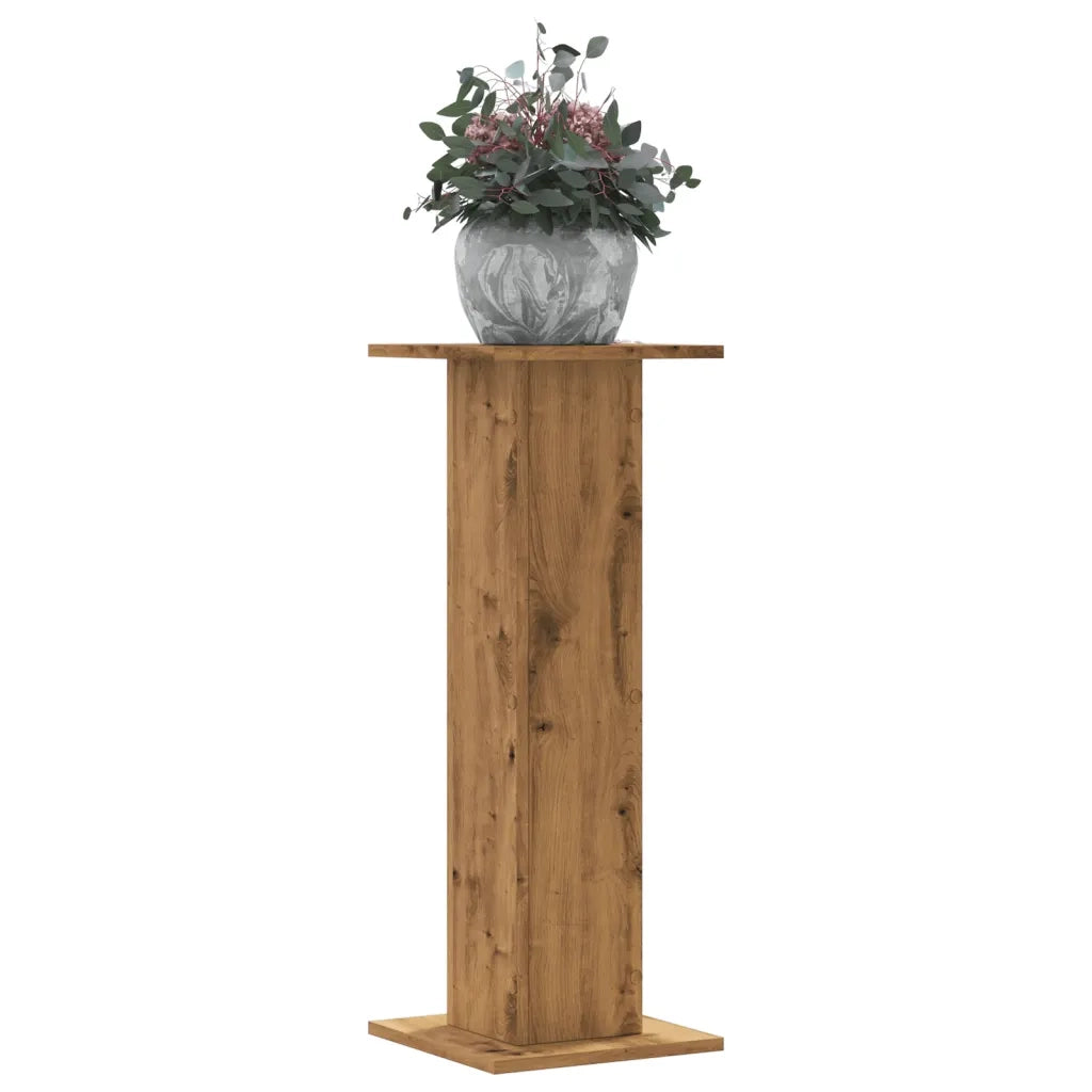 Supporti Piante 2 pz Rovere Artigianale 30x30x80 cm Truciolato 3307872