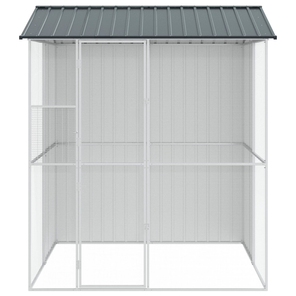 Gabbia per Uccelli Antracite 215x210x247 cm in Acciaio