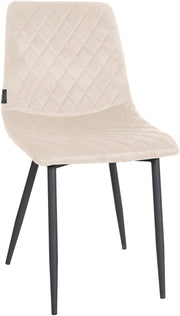 Sedia da pranzo Telde Velvet crema