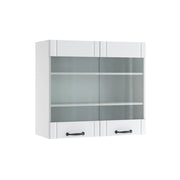 Vicco Mobile da cucina in vetro Bianco casa di campagna 80 cm