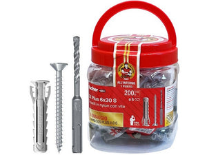 tassello sx plus 8x40 s box 120 pezzi + omaggio punta sds plus cod:ferx.vit53976