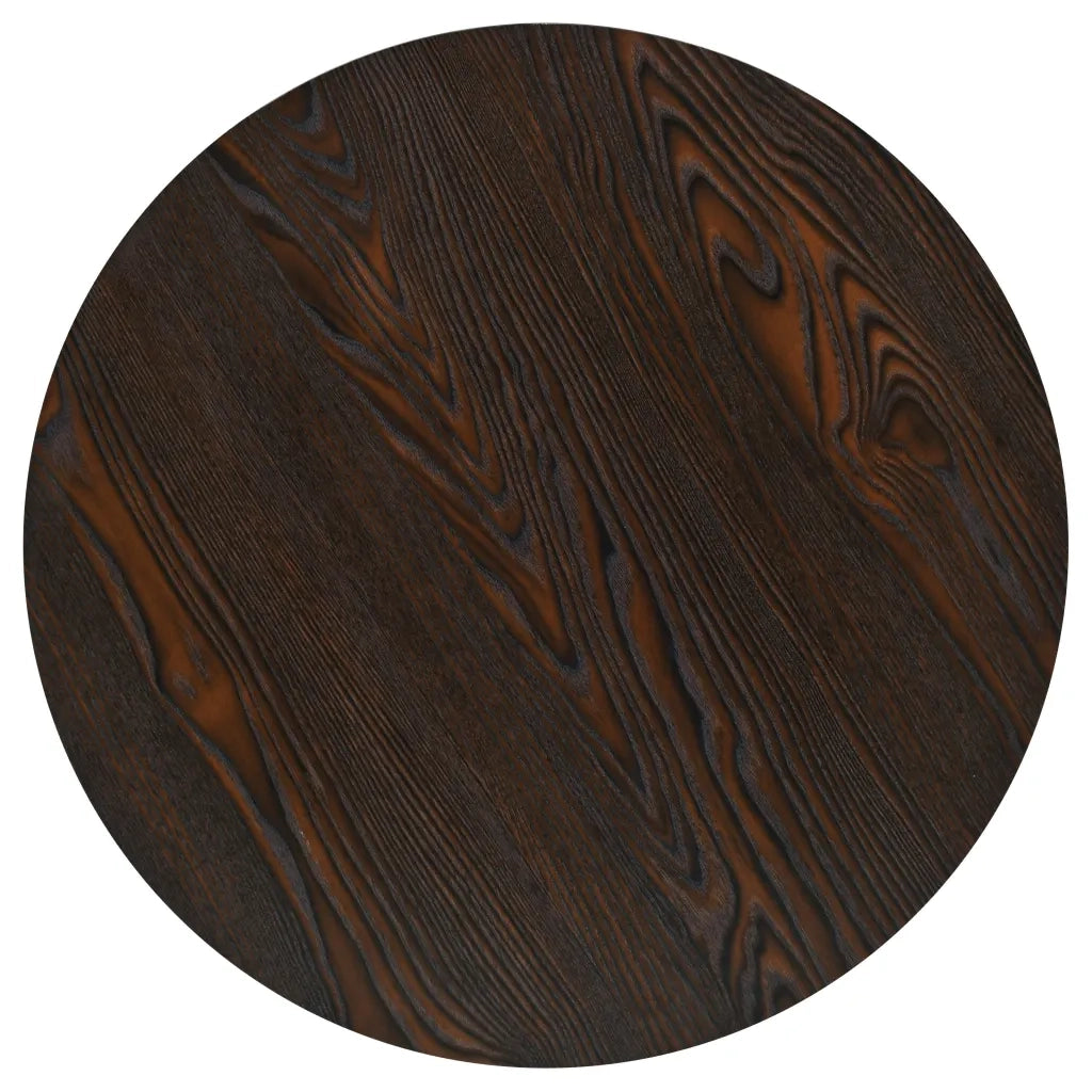 Tavolo Bistrot in MDF e Acciaio Rotondo 60x75 cm Cenere Scura 245609