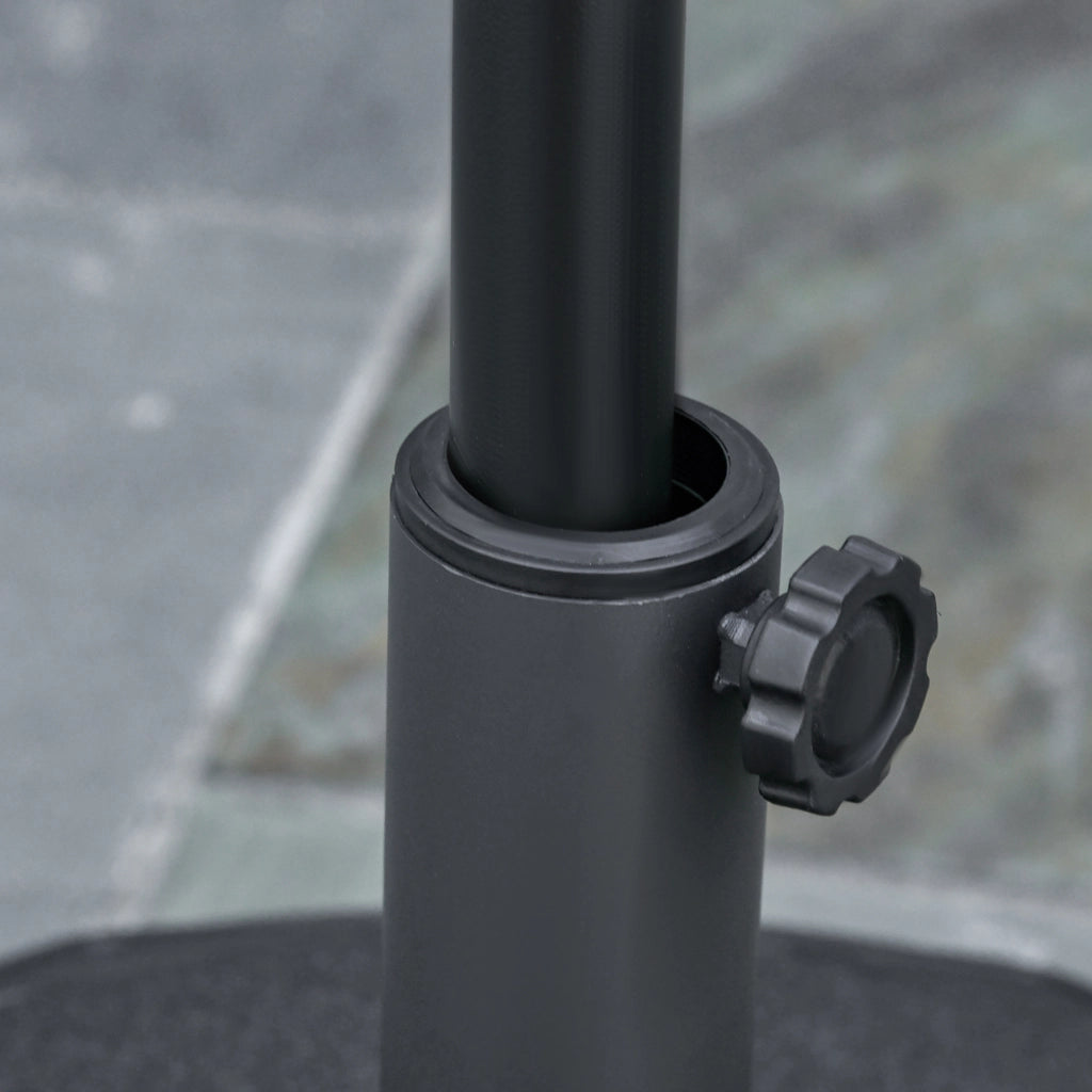 Base per Ombrellone con Riempimento d'Acqua 30 kg ¨C Zephmum ¨C Nero ?55x38 cm