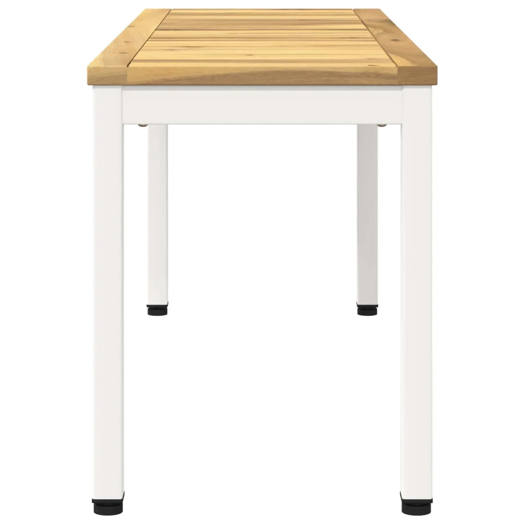 Panchina da giardino 108,5 x 35 x 45 cm Bianco Rettangolare 901749
