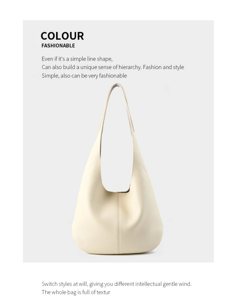 Borse a tracolla da donna in vera pelle, borsa a spalla da donna beige