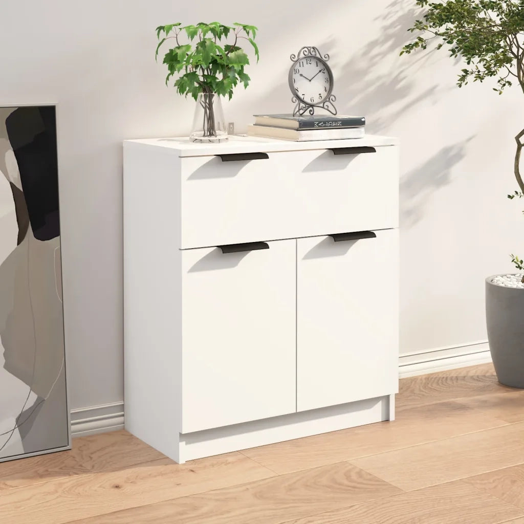 Credenza | Madia | Buffet da pranzo | Armadio da pranzo Bianca 60x30x70 cm in Legno Multistrato