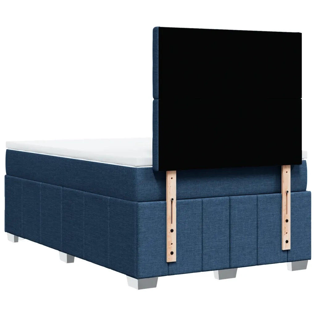 vidaXL Giroletto a Molle con Materasso Blu 120x200 cm in Tessuto