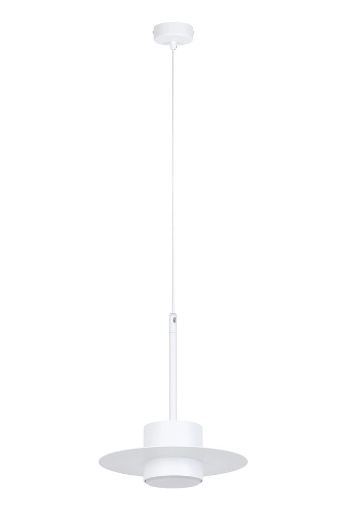 Lampada a sospensione minimal bianca tonda Ø20 GX53