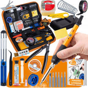 Set di Saldatura Professionale 14 in 1 – Stazione Saldante 60W con Regolazione, Tappetino Silicone, Flussanti, Stagno