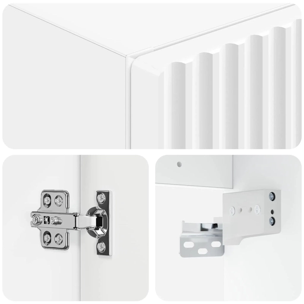 Mobiletto da Bagno a Muro Bianco 33 x 34,5 x 60 cm 890532