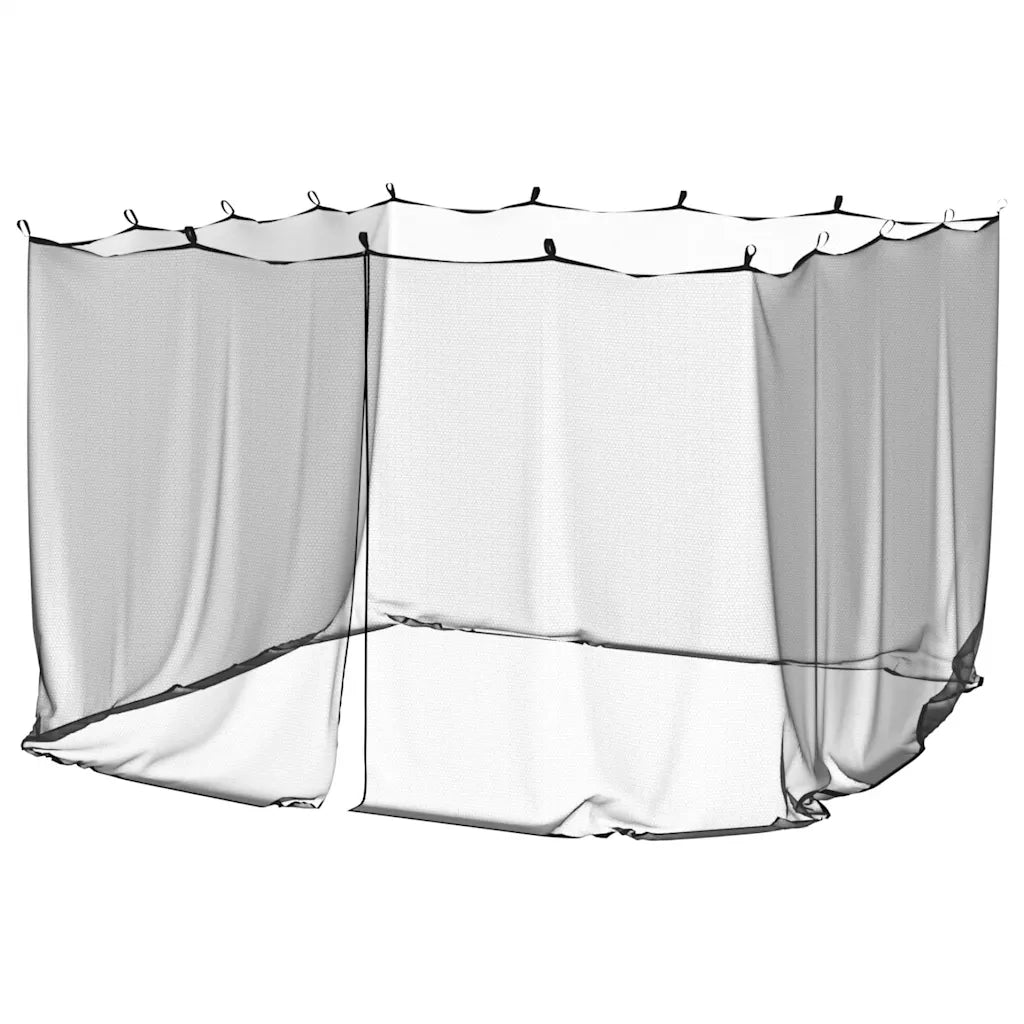 vidaXL Zanzariera 156 Rete Nera 300x300x200 cm