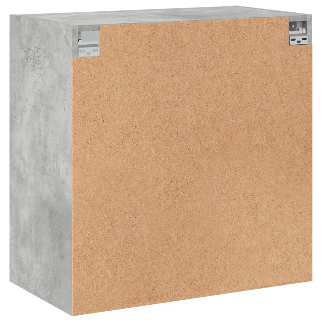 Armadietto a Muro | Mobile a Muro con Ante in Vetro Grigio Cemento 68x37x68,5 cm