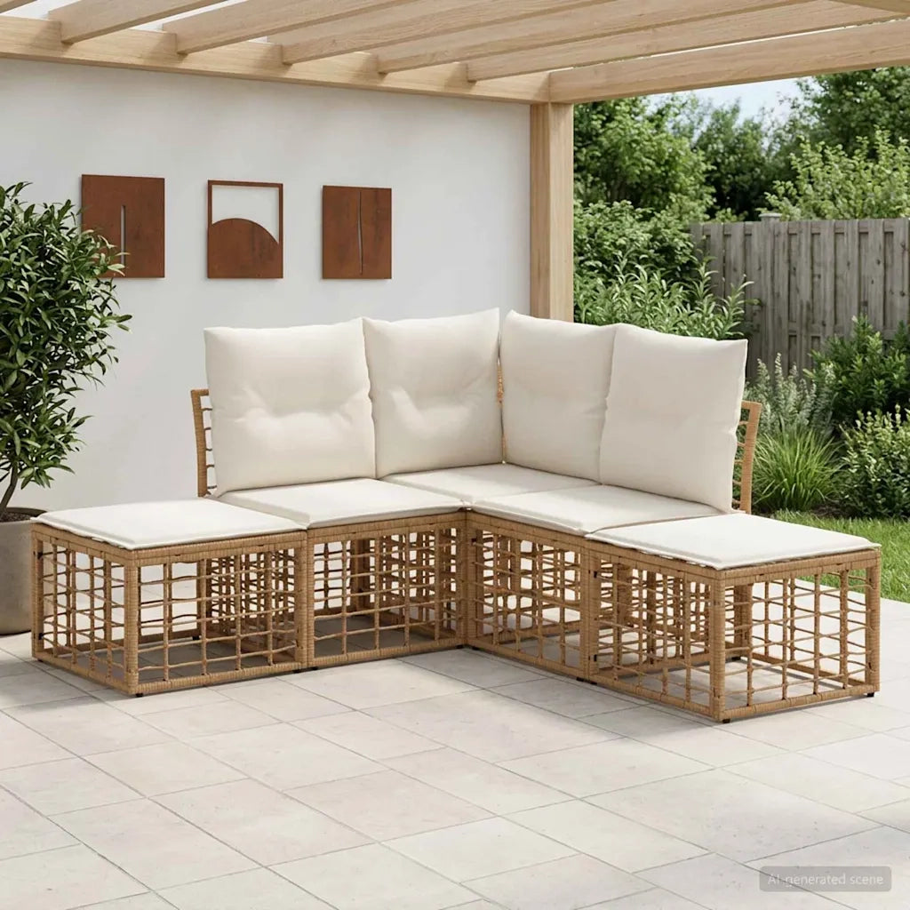 Set di divani da esterno Naturale Poliestere