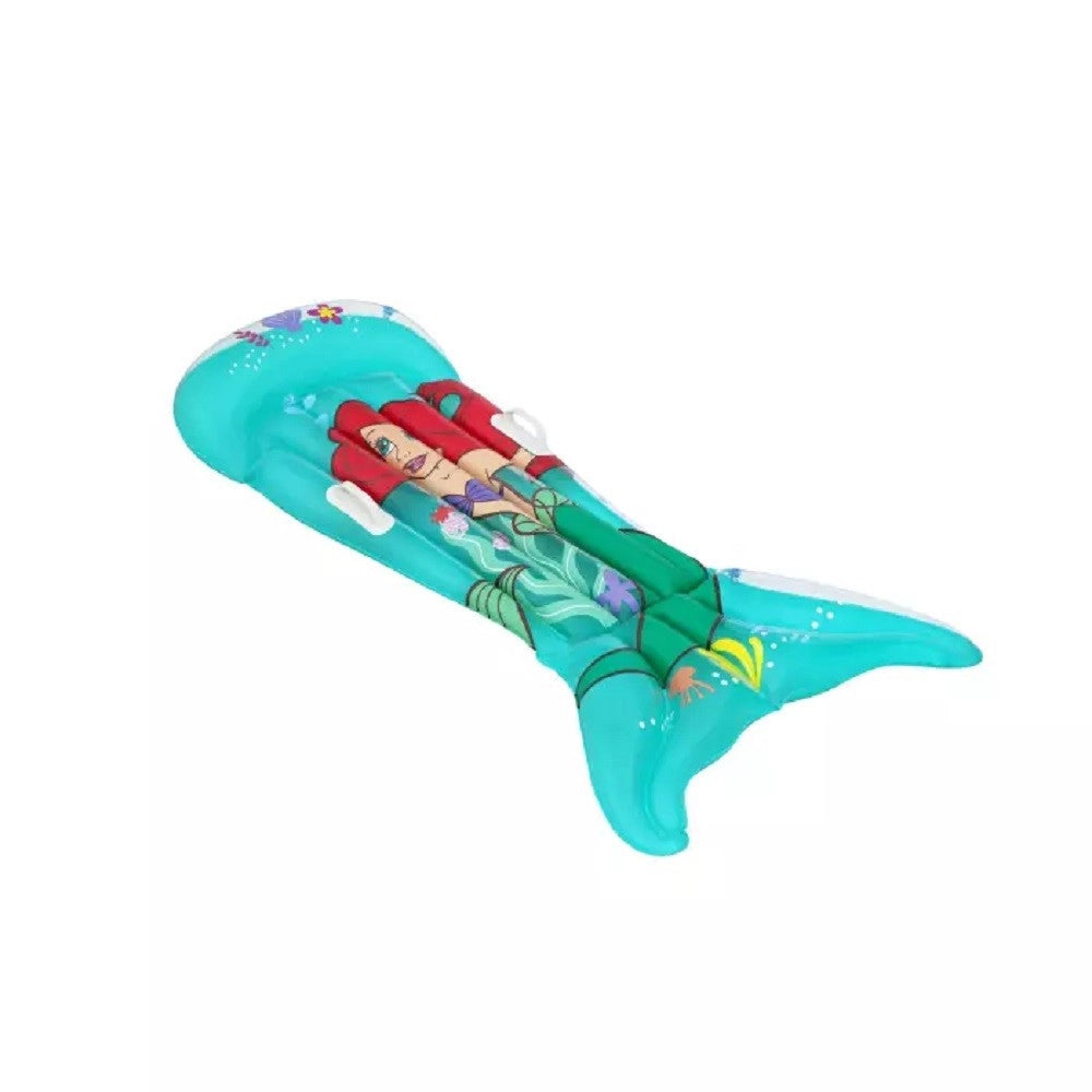 Trade Shop - Materassino Gonfiabile Sirenetta 158x81 Cm Con Maniglie Per Bambine Piscina 9101f -