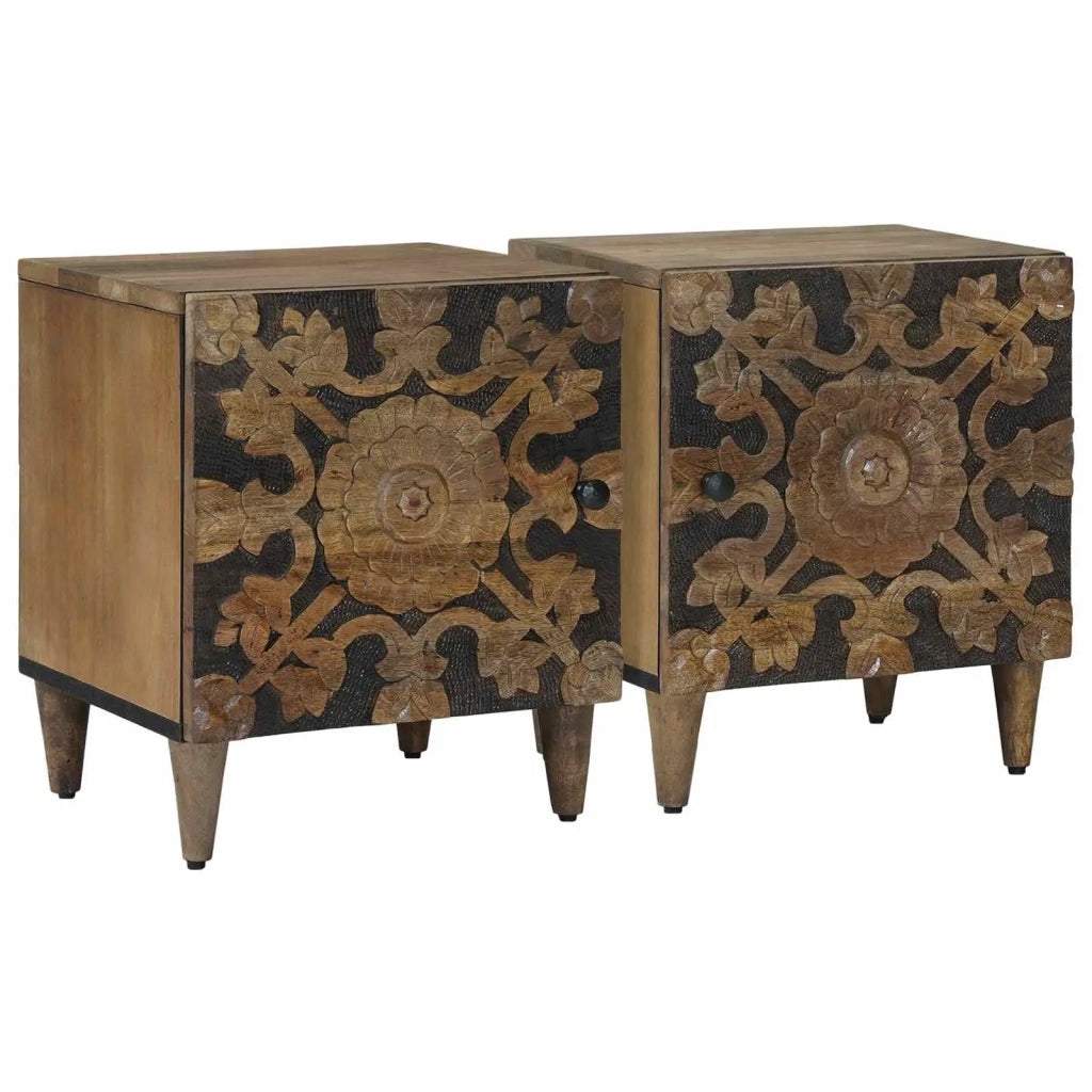 Armadio da Notte 2 pcs Marrone 40 x 33,5 x 46 cm