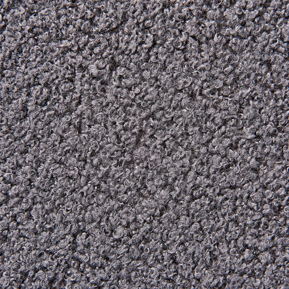 Pouf Boucle grigio con gambe in metallo Camera da letto Soggiorno Accessori per sedersi